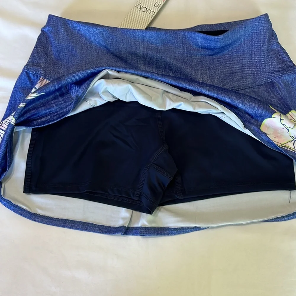 Lucky in Love Rosy Denim Pocket Skort NWT - Picture 6 of 11